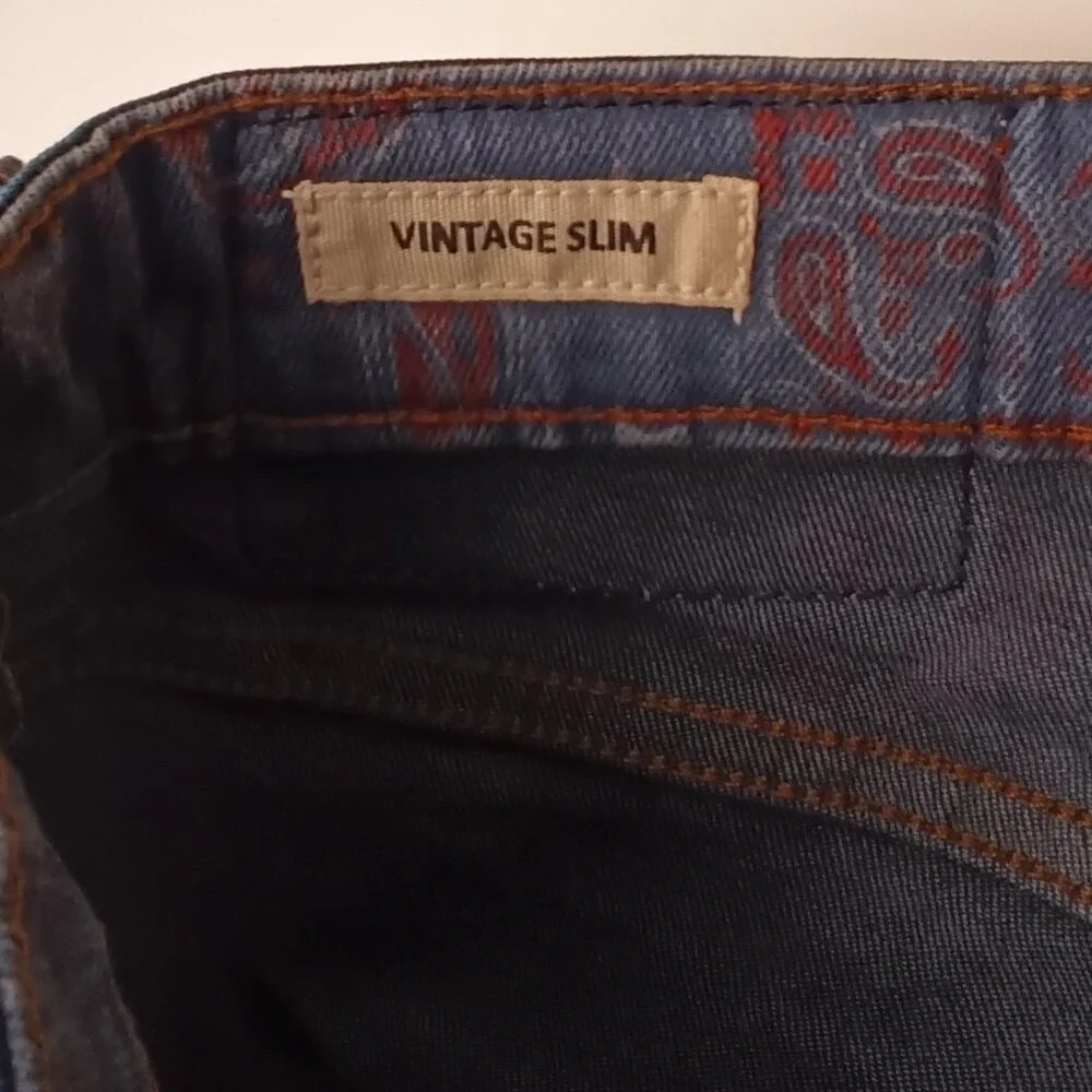 Weatherproof Vintage Mens Slim Fit Jeans Indigo Blue Size 30x32 Stretch Casual